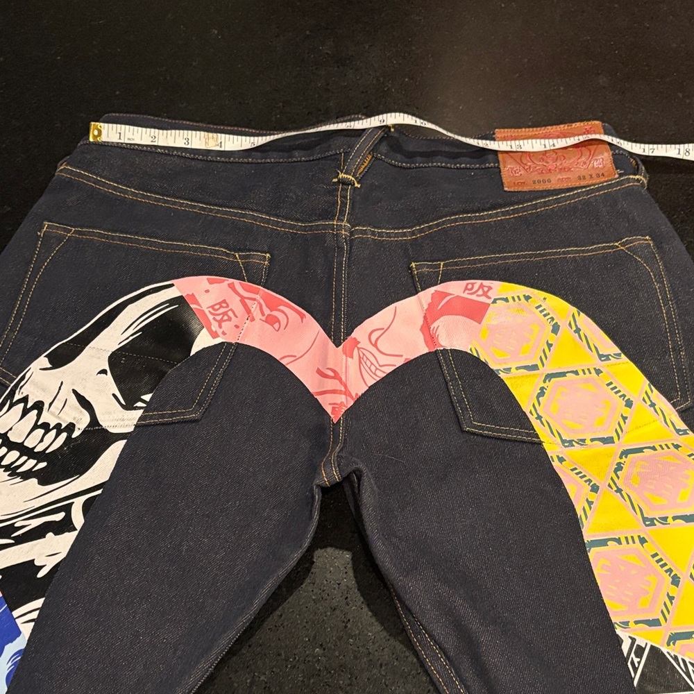 Icecream Men's Jeans with Multicolor Graphic Design